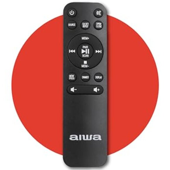 Sleek AIWA Exos Home Speaker 30W RMS Sound System Bluetooth, FM Radio, CD Player - Picture 8 of 9